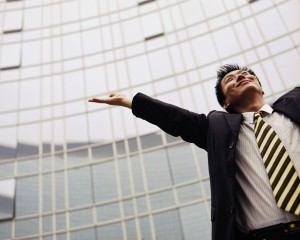 Enthusiastic Businessman